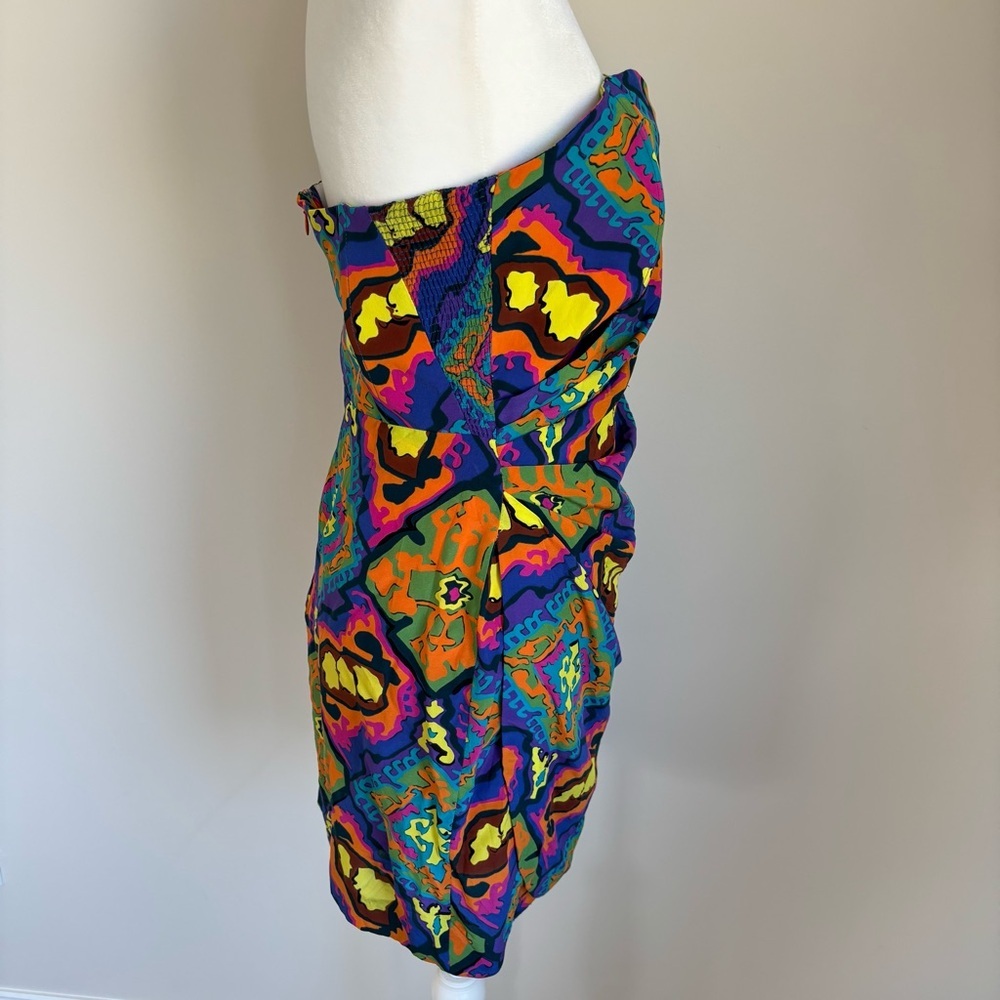 Rodebjer Rihad Silk Colorful Strapless Mini Dress M - Picture 10 of 13